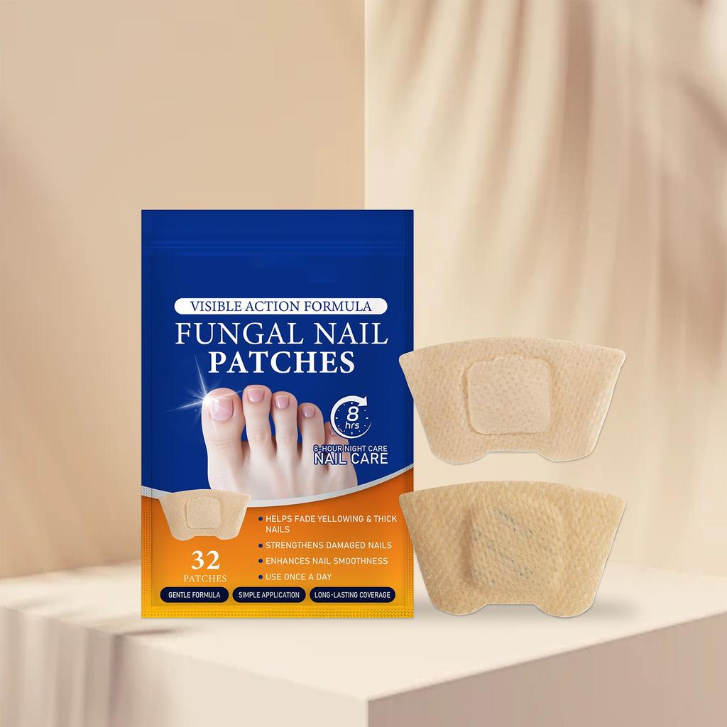 Fungal Nail Patches Hands And Feet Soft Nail Inlaid Nail Thickening Bright Nail Furrow Gray Nail Care Patch 32 PATCHES