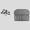 5 Pcs/Set Black Window Mesh Cover Windshield Car Rear Side Sunshade Visor Block