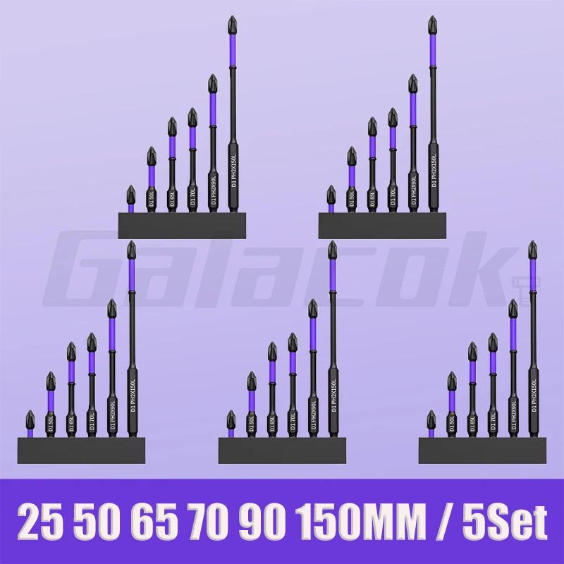 PH Magnetischer Schraubendreher-Bit-Satz Kreuzschlitzschraubendreher Rutschfester Legierungsstahl Bohrer Elektrowerkzeug-Sets Schrauben Holzbearbeitungswerkzeuge Zubehör