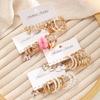 40 Pcs Vintage Heart Butterfly Earrings Set for Women Girls Gold Color Pearl Circle Twist Geometric Hoop Earrings Trendy Jewelry