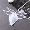 Transparent Men's Thin Thong Hollow Out Triangle Panties Simple T-back Briefs  Male