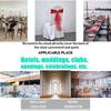 Stretch Pcs Chair Polyester 10 Sashes Chair Bands Organza Chair Sash Bows Spandex Bows For Party Birthday Hotel Romantic Wedding Banquets Decoration