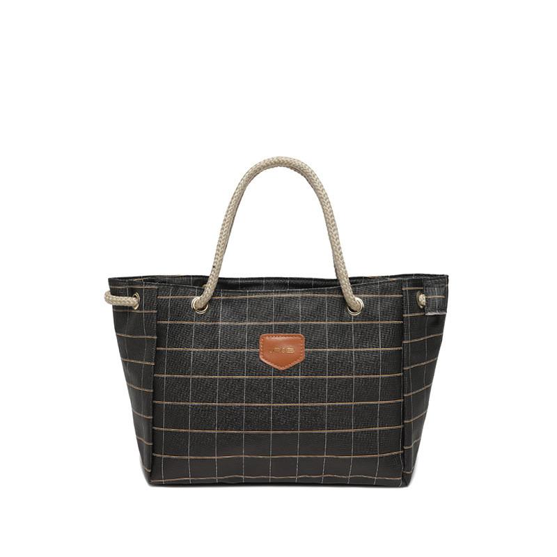 Trendy Large Capacity Women's Tote Bag Fashionable Spring Shoulder Bag In Black Yellow