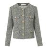 Lancy French Style Wool Blend Round Neck Suit Jacket