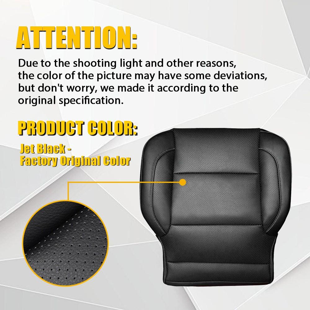 1Pcs Black Car Leather Bottom Seat Cover Fits 2014-2018 GMC Sierra 1500 2500HD 3500HD GMC Yukon 1500 XL Denali Car Accessories