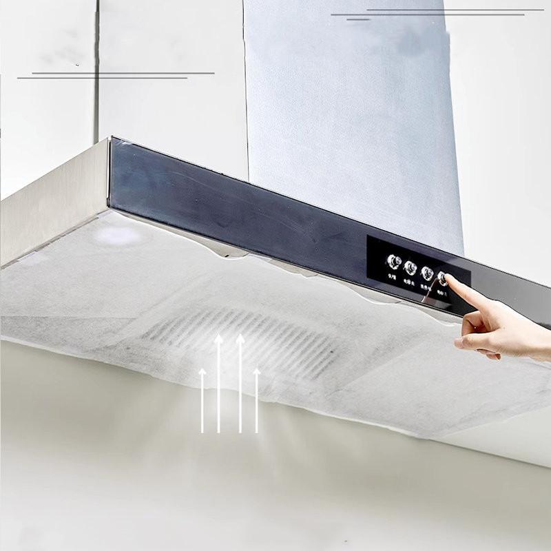 5/10M Disposable Hood Oil Filter Paper Non-woven Anti Oil Cotton Cooker Hood Extractor Fan Filter Kitchen Hood Grease Paper Towe