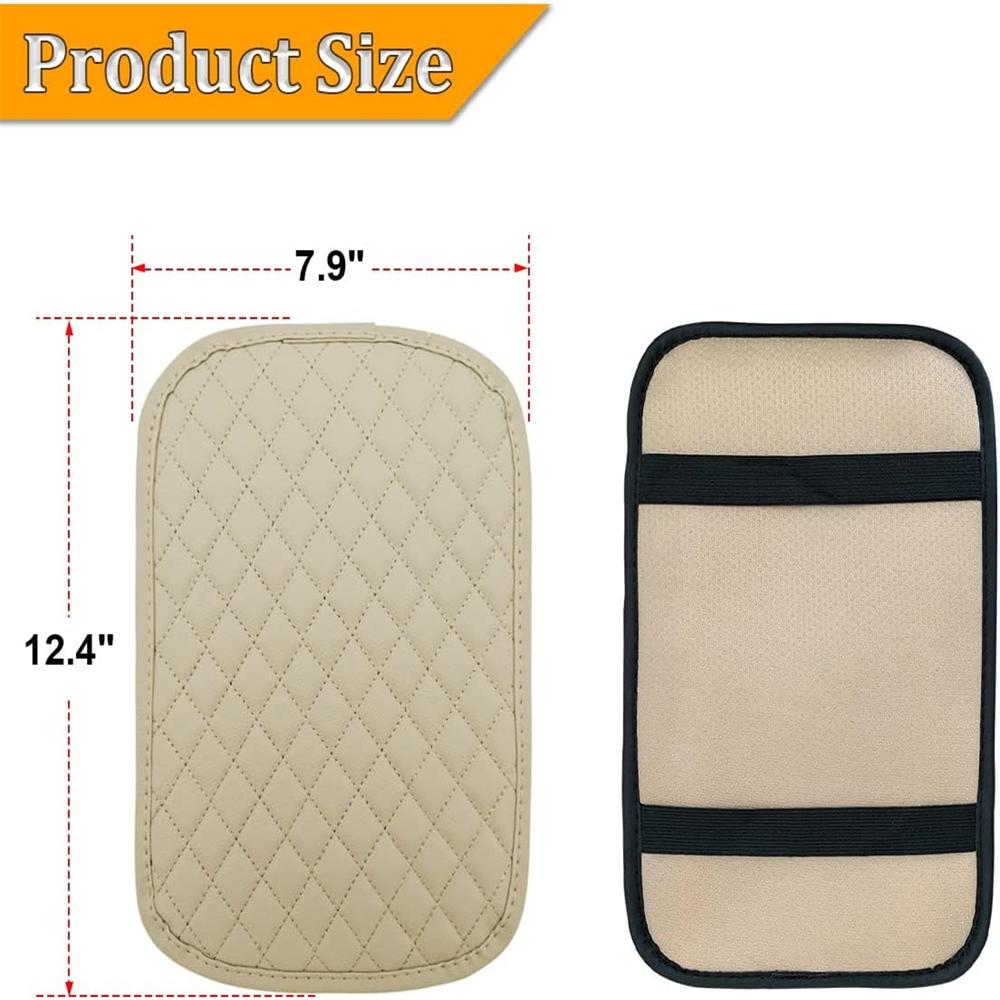 Car Armrest Pad Cover Waterproof Leather Protective Cushion Cover For Car Center Console Armrest Automobiles Accessories