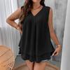 Camicette Da Donna 2026 Estate Donna Estate Nuova Camicetta Senza Maniche Monocolore Orlo Ampio Chiffon Bluse Eleganti Per Donna 2026