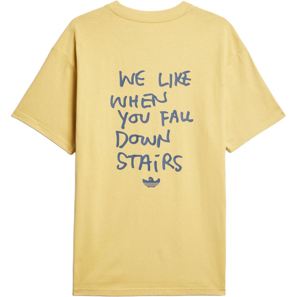 Adidas Originals Shmoofoil STAIRS T SHIRT T Shirt Unisex Yellow KD1870-