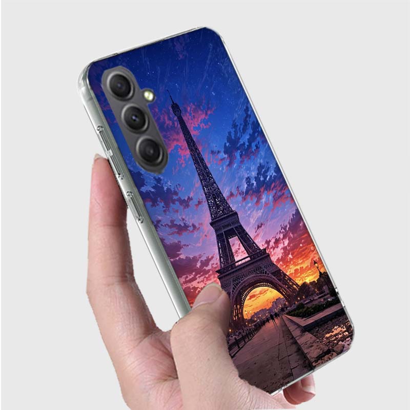 Eiffel Tower Art Phone Case for Samsung A16 A26 A36 A56 A17 A37 A57 A07 A06 A02S A03 A04S A05S Galaxy Note 20 10 A50S A71 A51 A3
