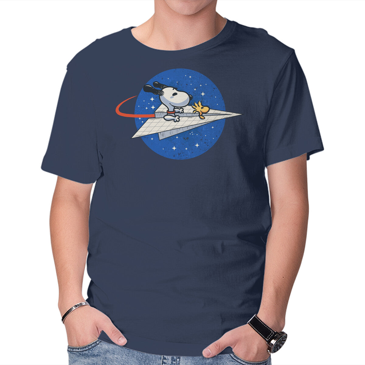 Unisex Crew Neck T-Shirt Space Voyager Graphic Short Sleeve Casual Tee XL
