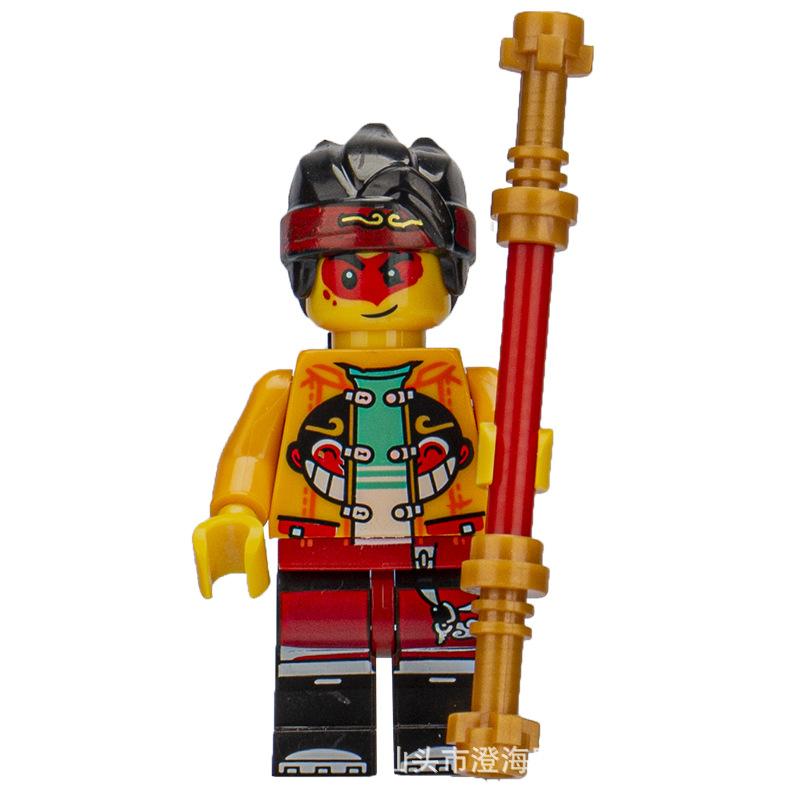 Ninja Warrior Superhero Doll With Weapon Single Building Block Assembly Toy