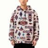 Men's Hoodies Ethnic Style Contrast Binding  Pocket Loose Pullover Fuzzy Hoodie