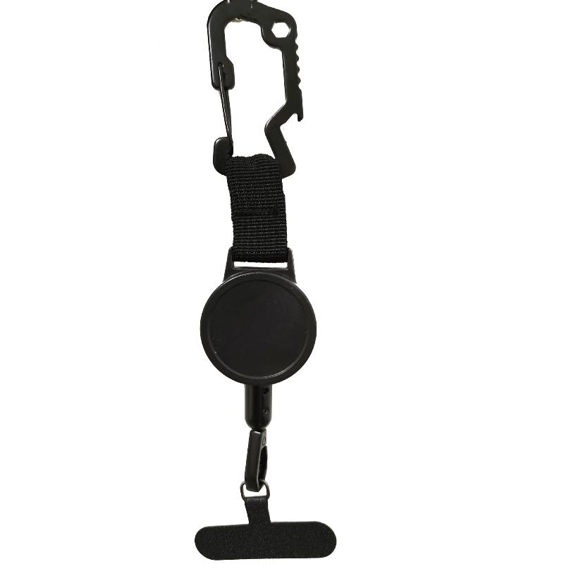 Anti-Theft Retractable Phone Holder Keychain Heavy Duty Strap Tether With Carabiner For Hiking Cycling Climbing