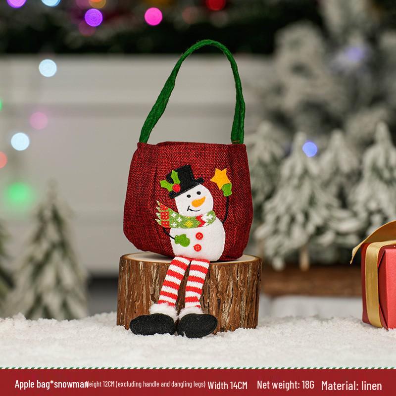 Large Santa Claus Christmas Eve Gift Bag with Pocket for Decorations