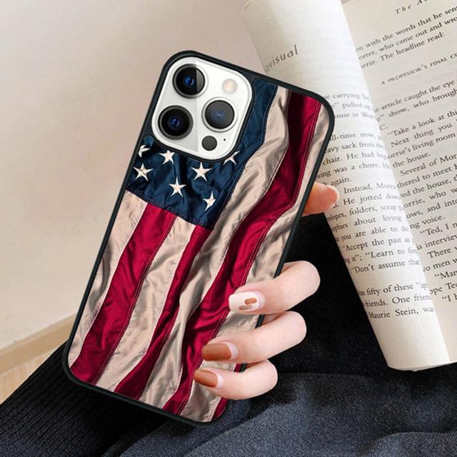 American Flag Phone Case Back Cover for iPhone 17 Air 16 15 14 13 11 12 Pro Max Plus Fundas Coque