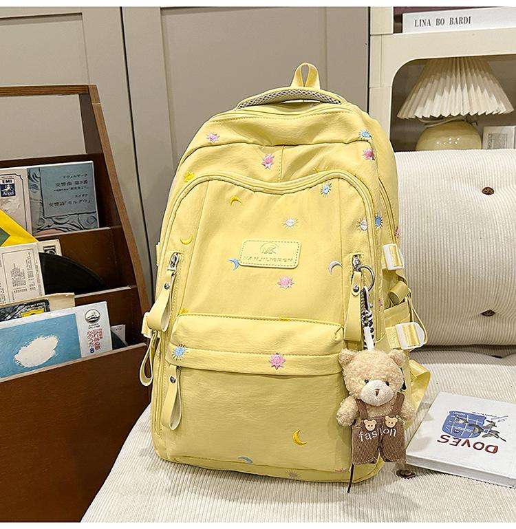 New Forest Series Large Capacity Backpack for Junior and Senior High School Students Lightweight Women's Backpack Simple and Versatile Campus Backpack