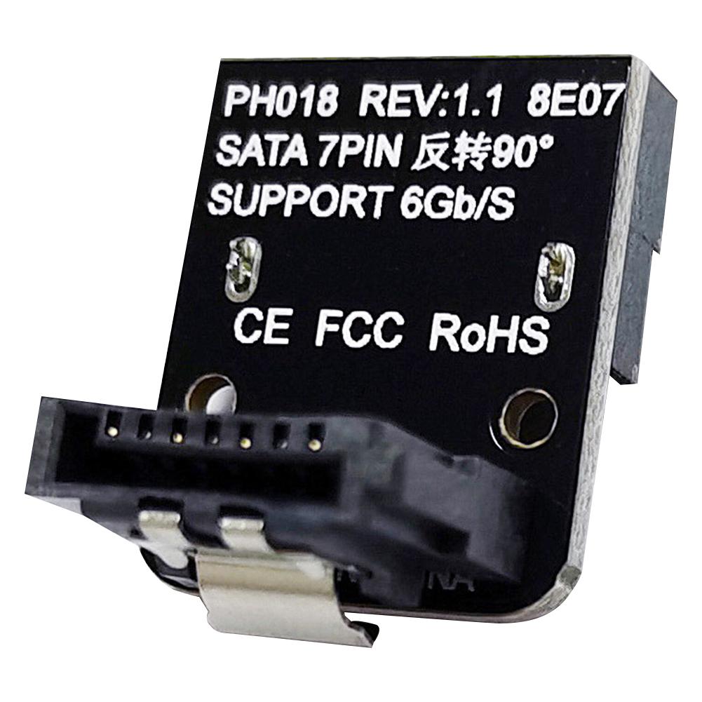 SATA 7Pin Female To 7pin Male Adapter 90 Degree Angle Elbow Adapter 6Gbps SATA 7Pin Adapter Up /Down for Motherboard Mainboard