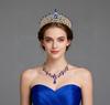 Luxury Rhinestone Tiara Wedding Headband Bridal Crown Necklace Earrings Set for Women Party Valentine's Day Gift