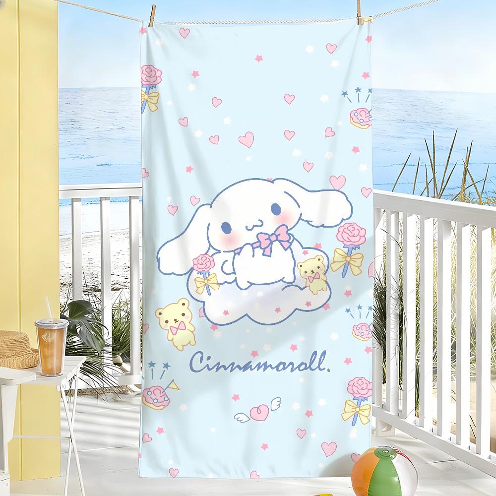Sa Cute C-Cinnamoroll Cartoon Towel Quick Dry Soft Yoga Swimming Fitness Mountain Climbing Large Beach Towels