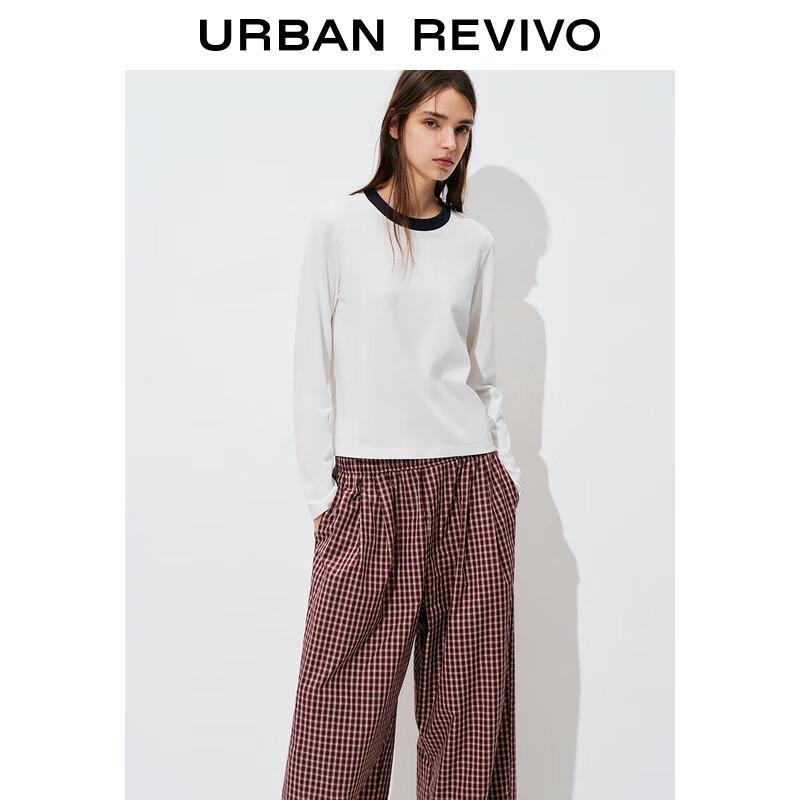 UR Women's Color-block Cotton Long-Sleeve T-Shirt