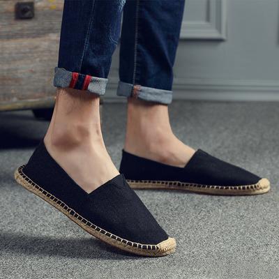Summer Autumn Men Canvas Shoes Breathable Men's Casual Shoes Slip On Hemp Shoes Graffiti Espadrilles Women Footwear Flats