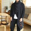 Mantello Irregolare da Uomo Primavera e Autunno Monocolore Casual Manica Lunga con Revers