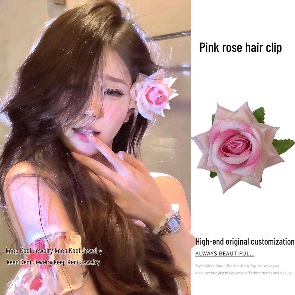 Yellow Frangipani Hibiscus Hair Clip - Tropical Beach Vacation Accessory