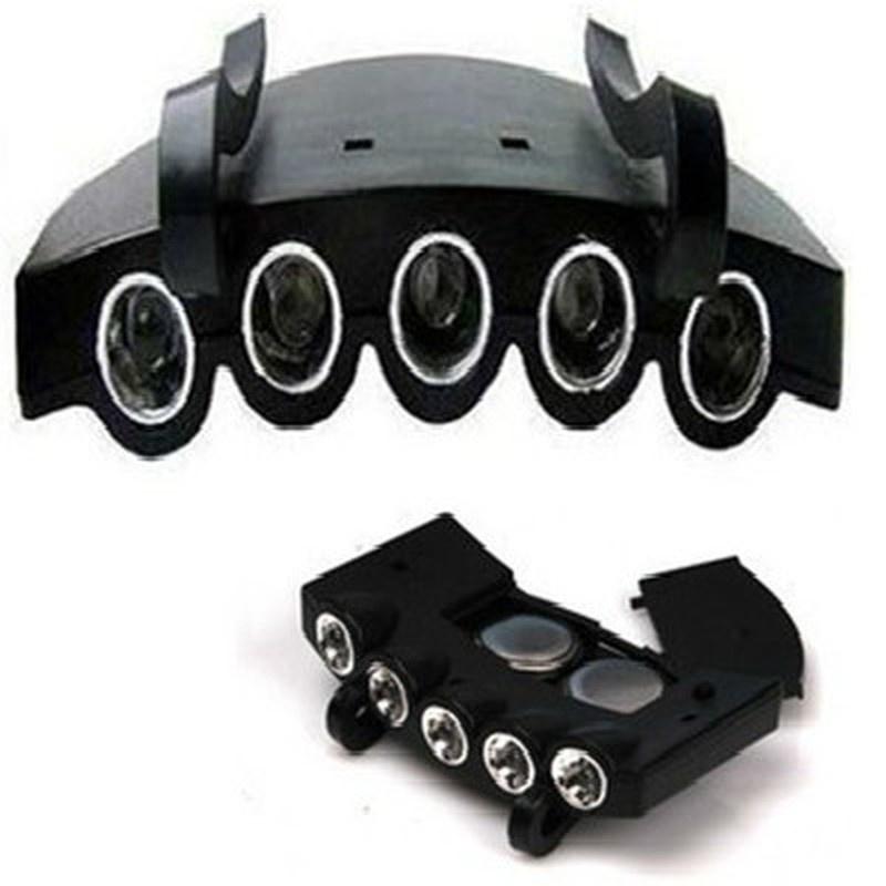 5 LED Cap Hat Head Fishing Camping Bike Night Light Equipment (not Include The Cap) Tools Suitable Outdoor Fishing Tools
