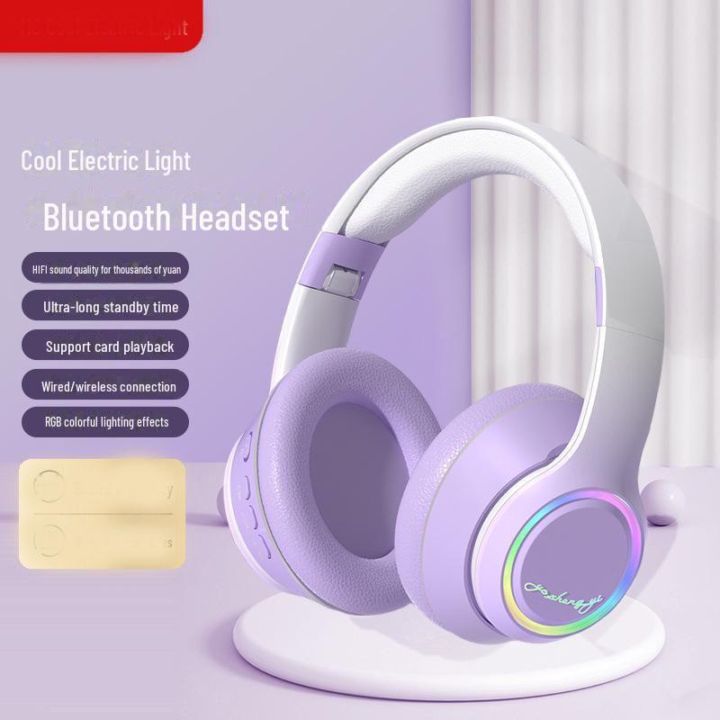 

Модные градиентные наушники-кошачьи ушки с беспроводным Bluetooth и глубокими басами