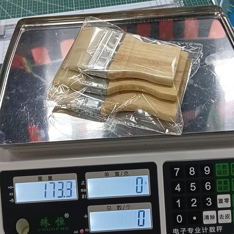 4Pcs Flat Paddle Paint Brush with Wide Coverage 2/3/4/5inch Square Flat Wood Handle Wool Paint Brush Easy to Use