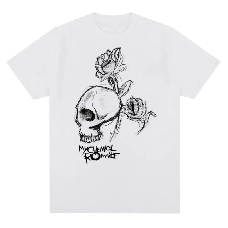 My Chemical Romance Band Mens and Womens Printed TShirts Vintage Mens and Womens Loose Clothes Unisex TShirts