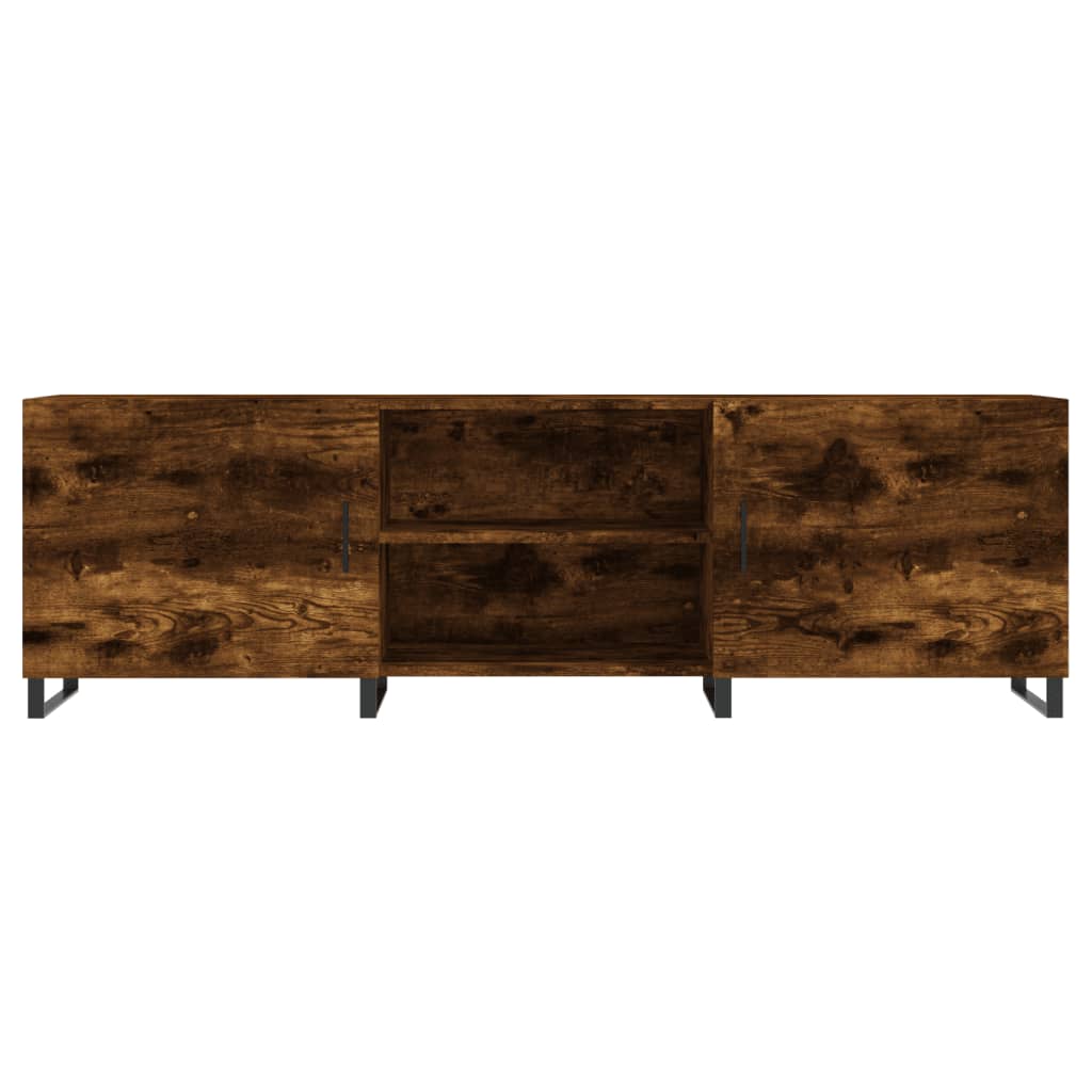 TV Cabinet Smoked Oak Finish 150 x 30 x 50 cm Engineered Wood