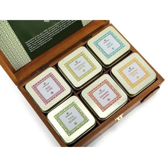 Octavius Elixir Collection - 6 Wellness Lose Tee Geschenkset | Loseblatt Grüntee Geschenkset für Teeliebhaber | Premium Geschenkset für Familie und Freunde