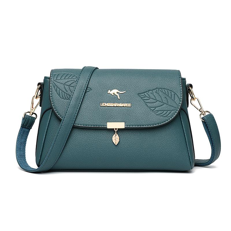 Soft leather women's bag casual single shoulder crossbody embossed small square bag versatile fashion single shoulder women