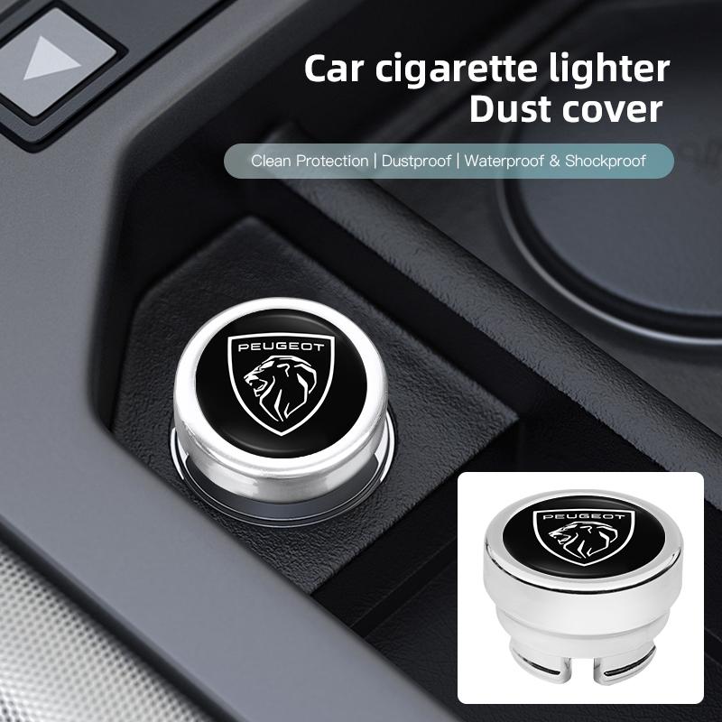 Car Cigarette Lighter Cover DustProof Decoration Cap For Peugeot 5008 408 308 Landtrek 208 2008 3008 Rifter 508 301 108 608 4008