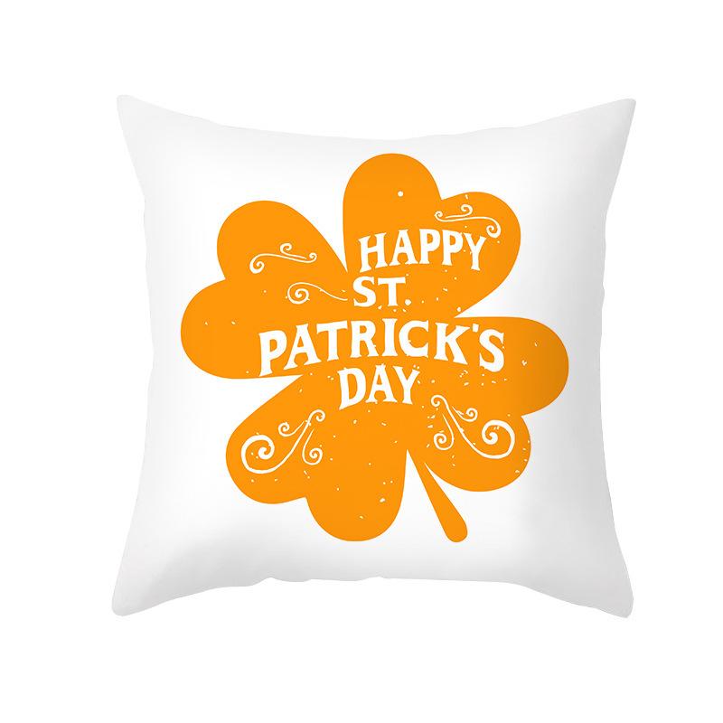 St. Patrick's Day Pillow Cover Nordic Ins Pillow Green Four-leaf Clover Sofa Cushion Cover Pillow Cover