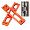 Orange Bakelite Door Hinge Slotting Template 2Pcs Set For Cabinet Window Trimming Milling Router Jig Woodworking Tool