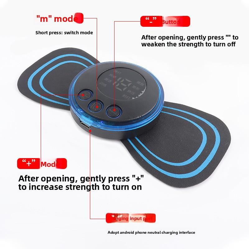 Cervical Spine Massage Sticker Low Frequency Intelligent Pulse Massage Sticker Pocket Massager Portable Charging Massager Pulse Whole Body Sticker