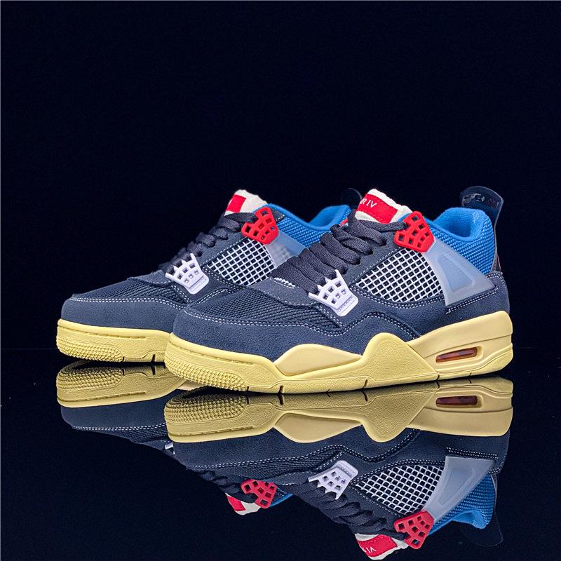 AJ4 Men's & Women's White Cement, Hot Lava, and University Blue Basketball Shoes