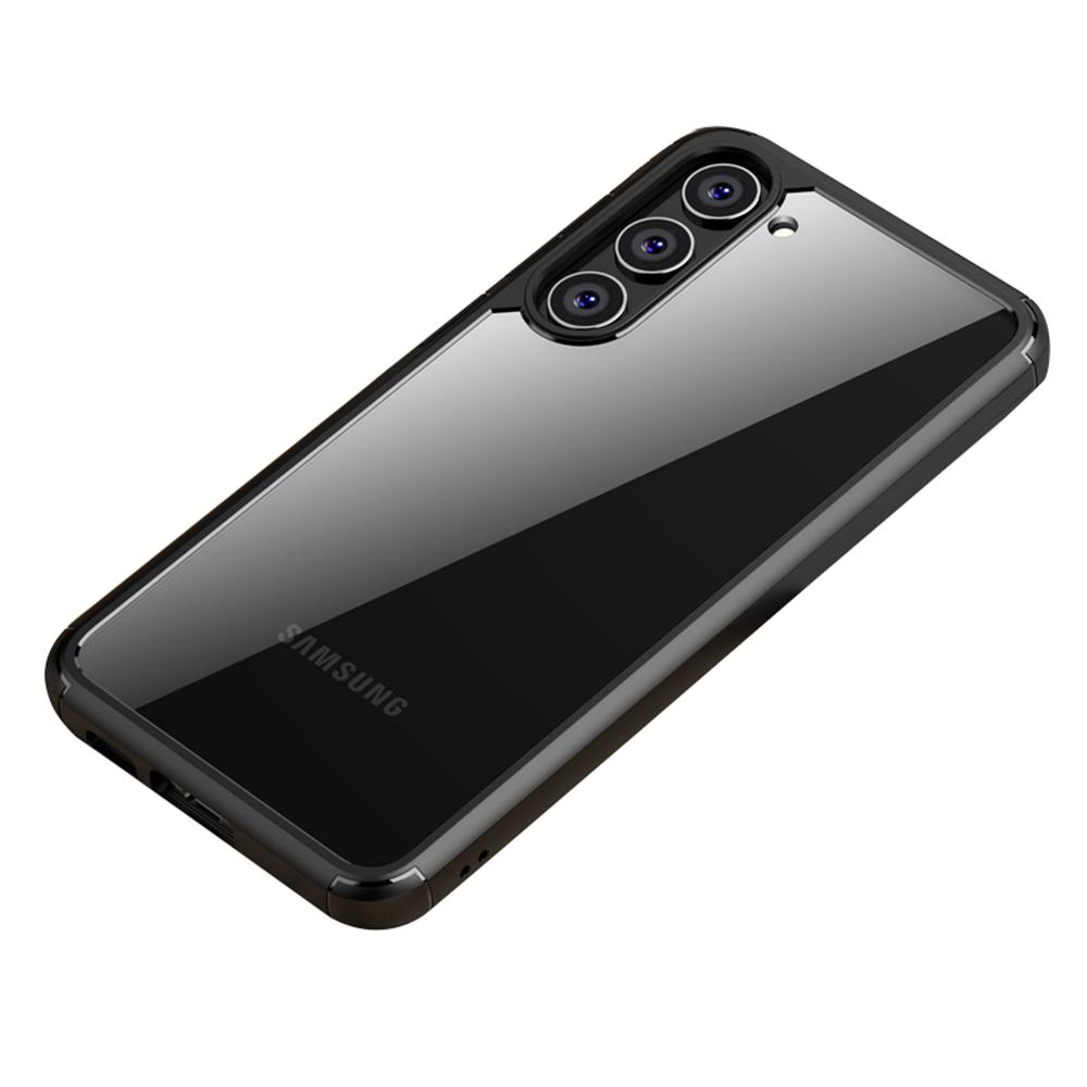 

Defense Armor Series for Samsung Galaxy S23+ Clear Back Phone Case TPU+PC Dual Layer Shockproof Cover Black