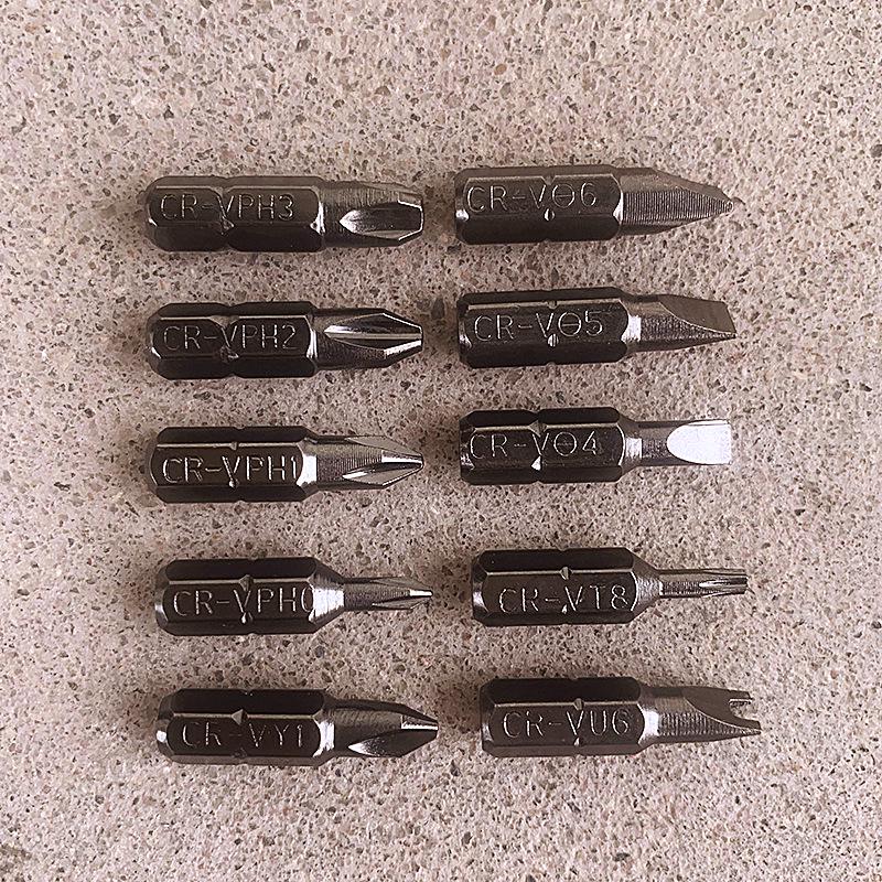 10-in-1 Multi-Angle Ratchet Screwdriver with Phillips/Flathead Bits & Chrome-Vanadium Steel