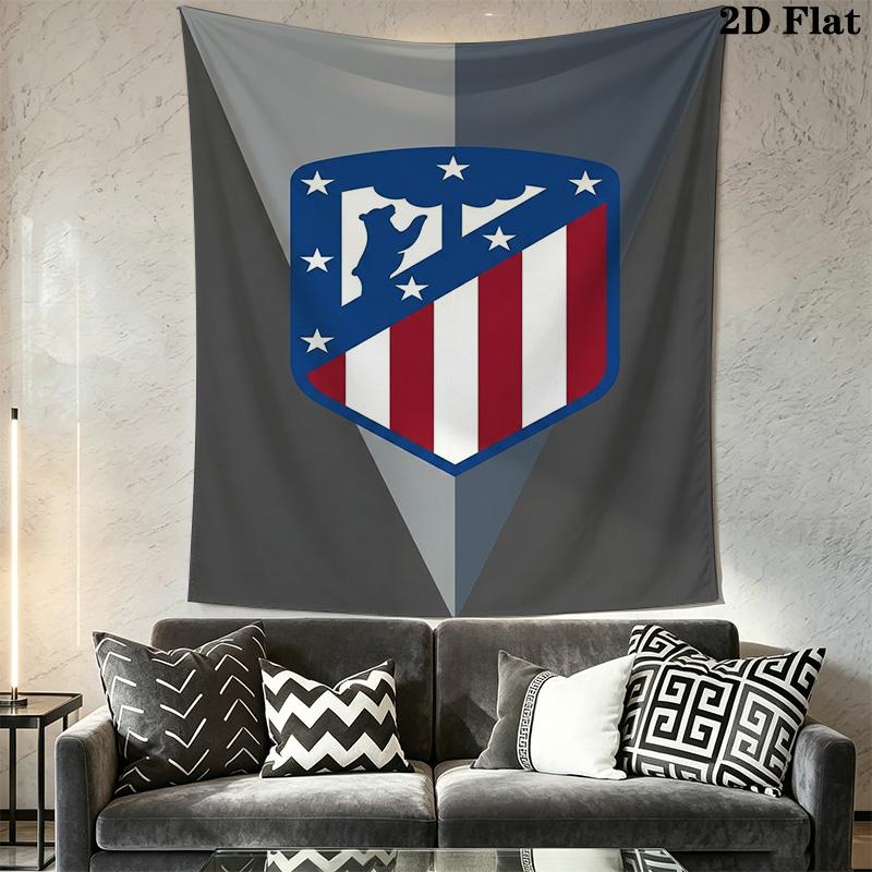 Club Atltico De Madrid Crest Threepiece Set 1 Duvet Cover 2 Pillowcase Without Core Bedding Set Soft And Comfortable