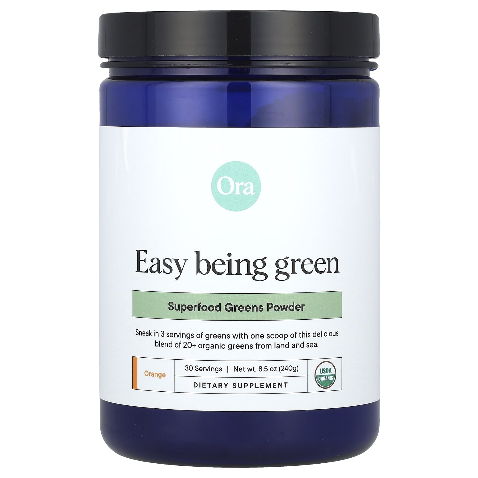 

Easying Green, Superfood Greens Powder, Orange, 240G(8.5Oz)