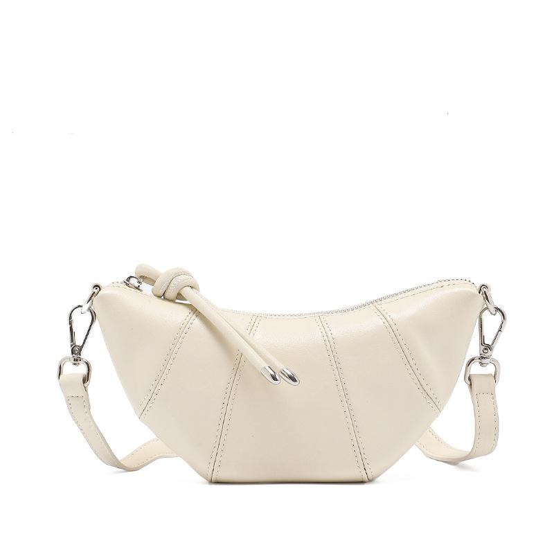 Fashionable Women's Bag Shoulder Bag New Genuine Leather Women's Bag Croissant Fashionable Versatile High End Crossbody Bag Women