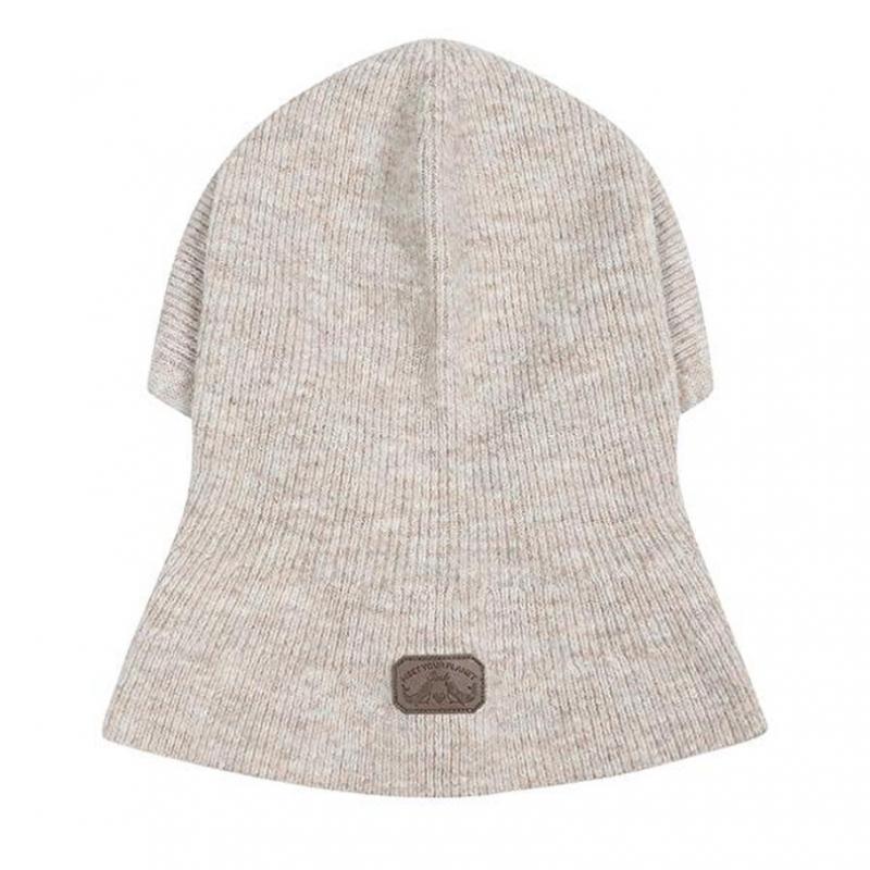 Bbc Earth Button Knit Balaclava  Beige 