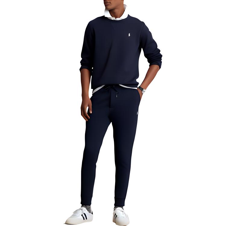 Polo Ralph Lauren Embroidered Print Crew Neck Long Sleeve Sweatshirt Men sweatshirt Navy-Blue MNPOKNI16822533-410