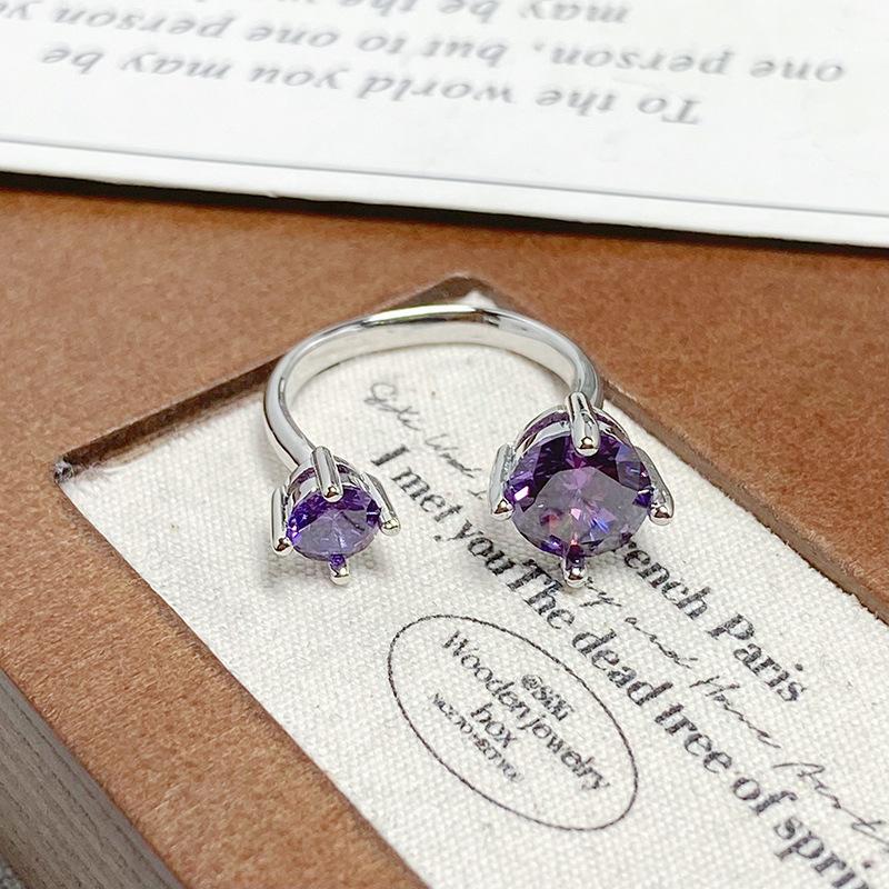 Medieval Court Style Retro Enamel Dripping Oil Ring Female Flower Butterfly Niche Light Luxury High-End Ring