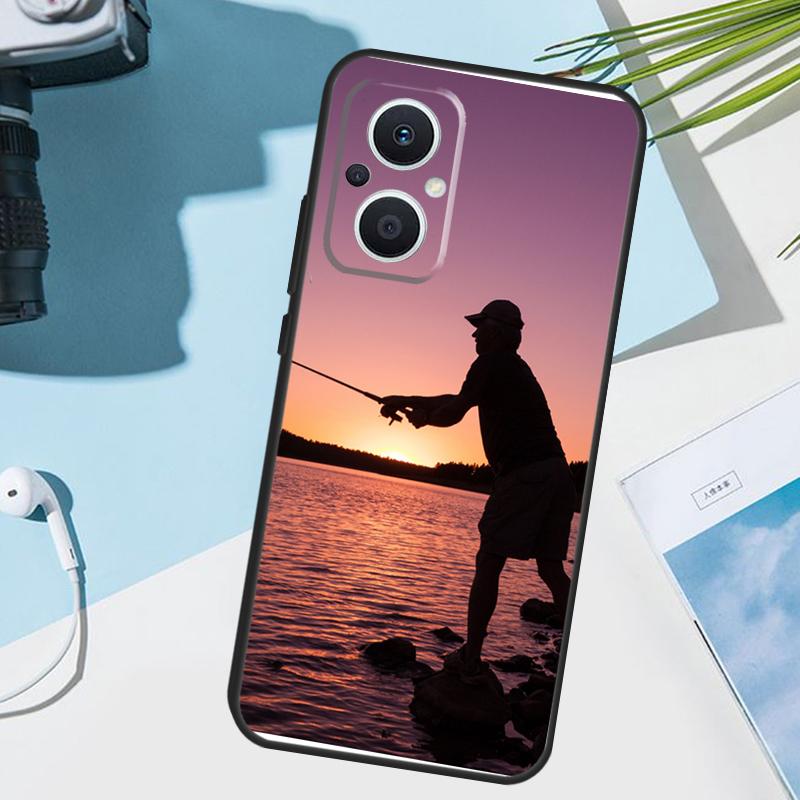 Hunter Man Fishing Dog Cover For OPPO Reno 12F 11F 13F 14F 8T 7 8 Lite 10 11 12 13 14 OPPO Find X9 X8 X6 X5 Pro Case