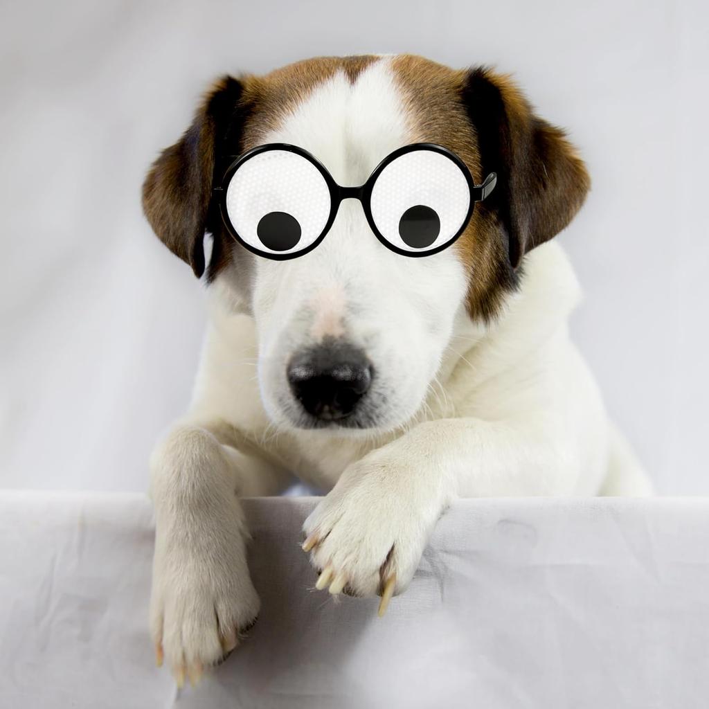 Googly Eyes Glasses, Funny Glasses Pranks Toy, Novelty Shaking Giant Eye Glasses (3 PCS), General Size, Black